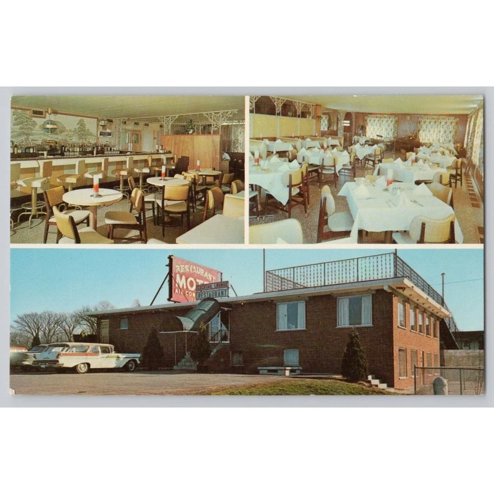 POSTCARD Lexington Kentucky Congress Inn Motel Restaurant Cocktail Lounge c1960s